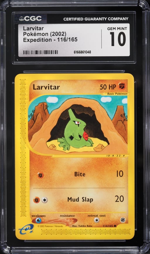 2002 Pokemon Expedition Larvitar #116 CGC 10 GEM MINT