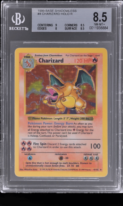 1999 Pokemon Game Shadowless Hol