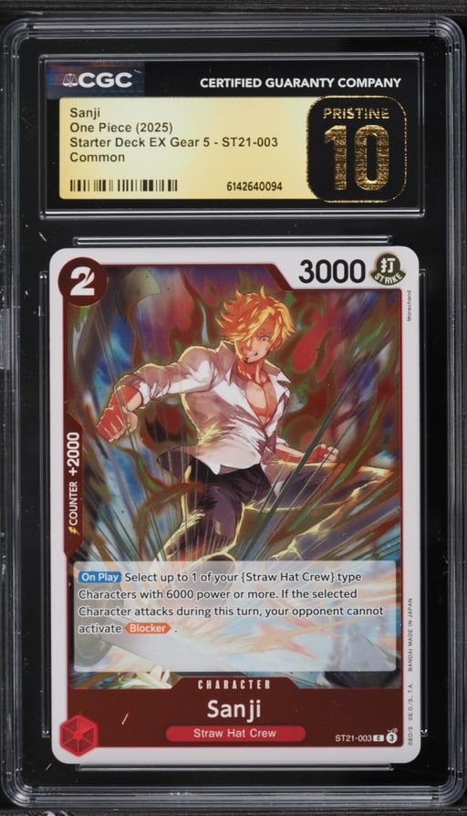 2025 One Piece Starter Deck EX Gear 5 Sanji #ST21-003 CGC 10 PRISTINE