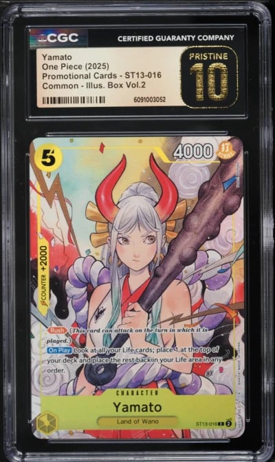 2025 One Piece Promo Illustration Box Volume 2 Yamato #ST13-016 CGC 10 PRISTINE