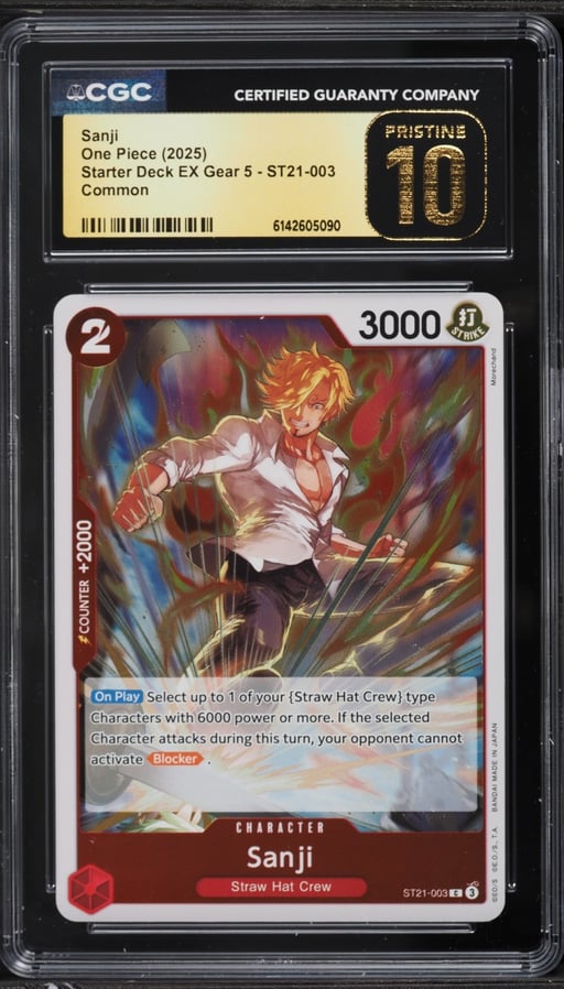 2025 One Piece Starter Deck EX Gear 5 Sanji #ST21-003 CGC 10 PRISTINE