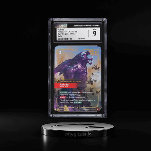 2026 Riftbound League Of Legends LoL Spiritforged Rek'Sai #29 CGC 9 MINT