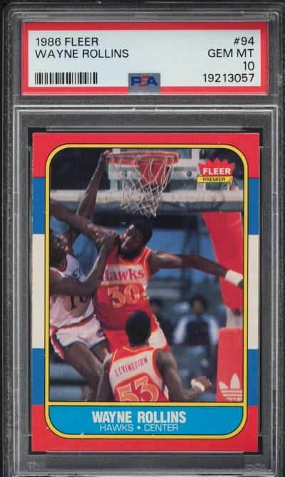 1986 Fleer Basketball Tree Rollins #94 PSA 10 GEM MINT