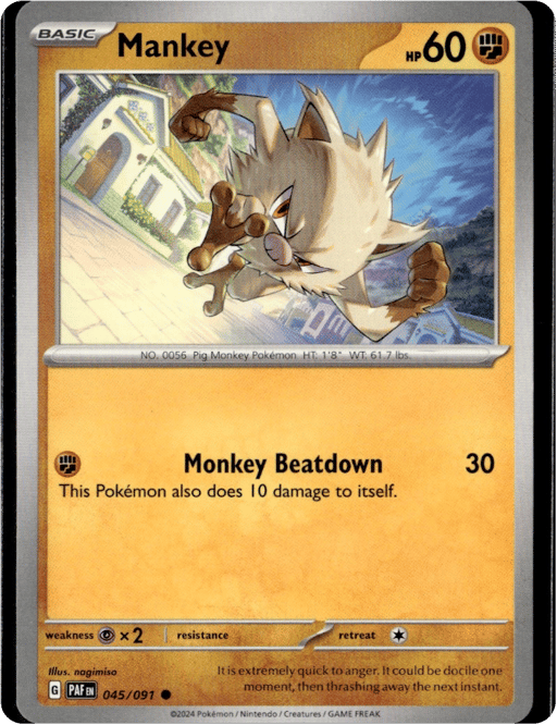 2024 Mankey #45 Paldean Fates