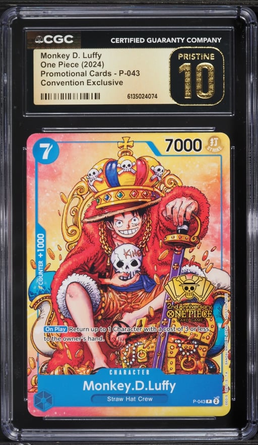 2024 One Piece Promo Convention Exclusive Monkey D. Luffy #P-043 CGC 10 PRISTINE