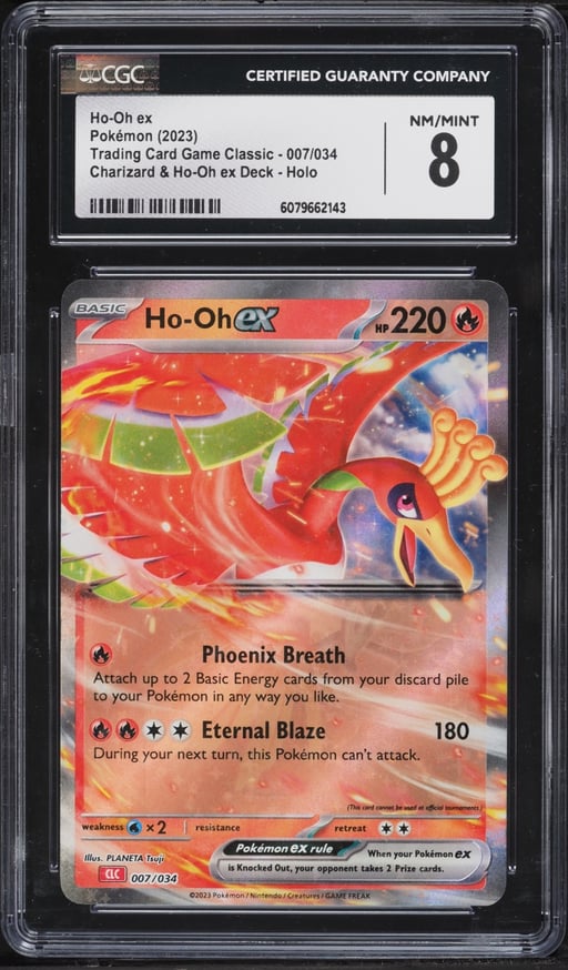 2023 Pokemon SV TCG Classic Collection Charizard Deck Holo Ho-Oh EX #7 CGC 8 NM-MT