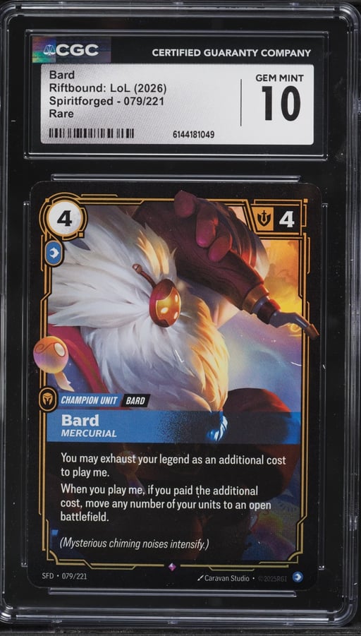 2026 Riftbound League Of Legends LoL Spiritforged Bard #79 CGC 10 GEM MINT