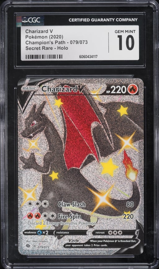 2020 Pokemon Sword & Shield Champion's Path Full Art Charizard V #79 CGC 10 GEM MINT
