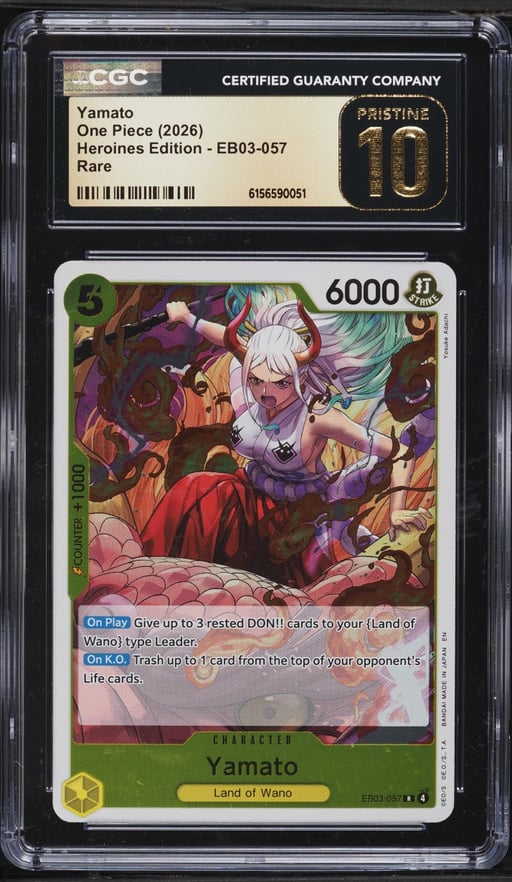 2026 One Piece Heroines Edition Yamato #EB03-057 CGC 10 PRISTINE