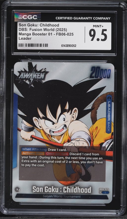 2025 Dragon Ball Super Fusion World Manga 01 Leader Son Goku Childhood #FB06-025 CGC 9.5 MINT+