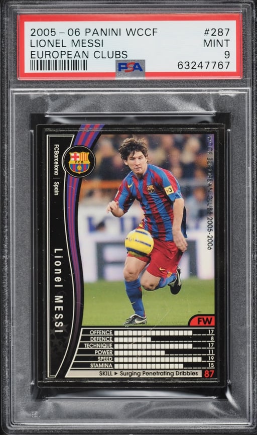 2005 Panini WCCF European Clubs Lionel Messi #287 PSA 9 MINT