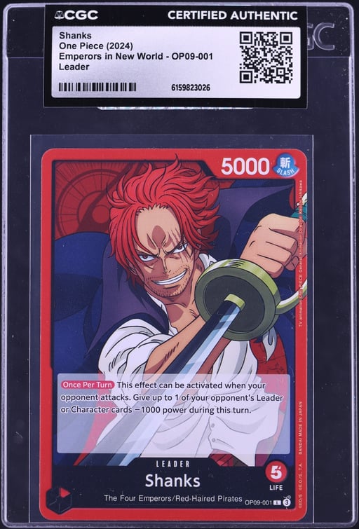 2024 One Piece Emperors In New World Leader Shanks #OP09-001 CGC AUTH