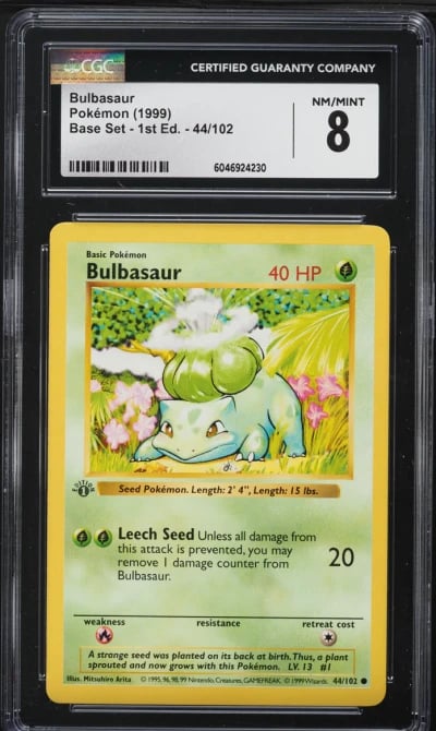 1999 Pokemon Base Set Shadowless