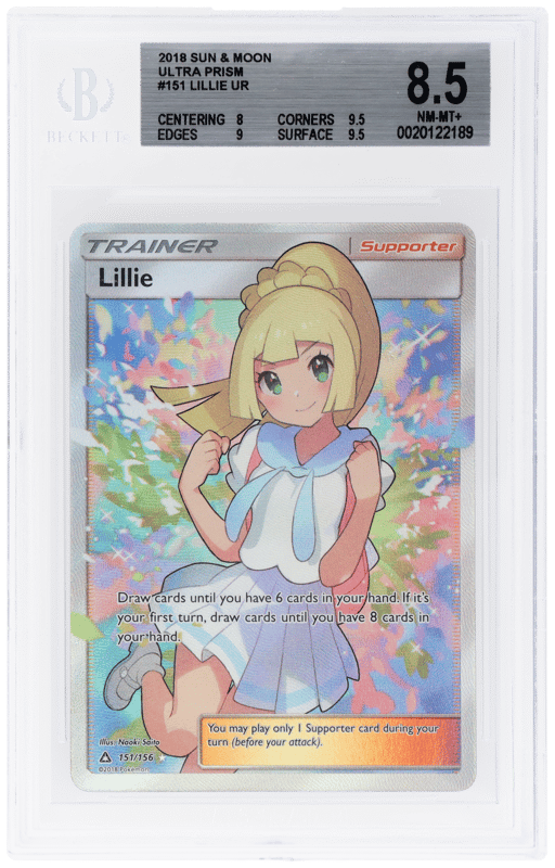 2018 Pokemon Sun and Moon Ultra Prism Lillie #151 BGS 8.5