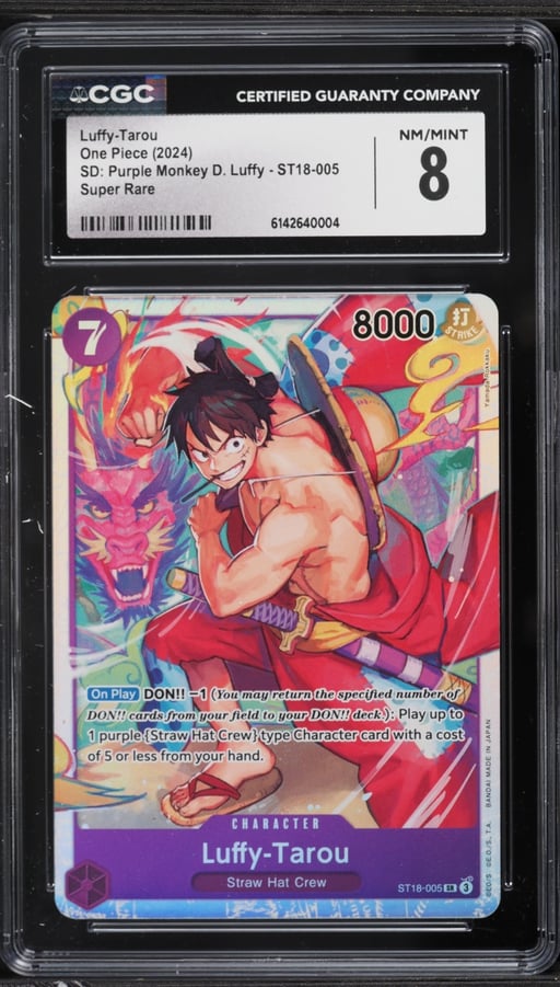 2024 One Piece Starter Deck Purple Monkey D. Luffy SR Luffy-Tarou #ST18-005 CGC 8 NM-MT