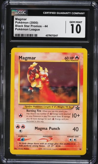 2000 Pokemon League Promo Magmar #44 CGC 10 GEM MINT
