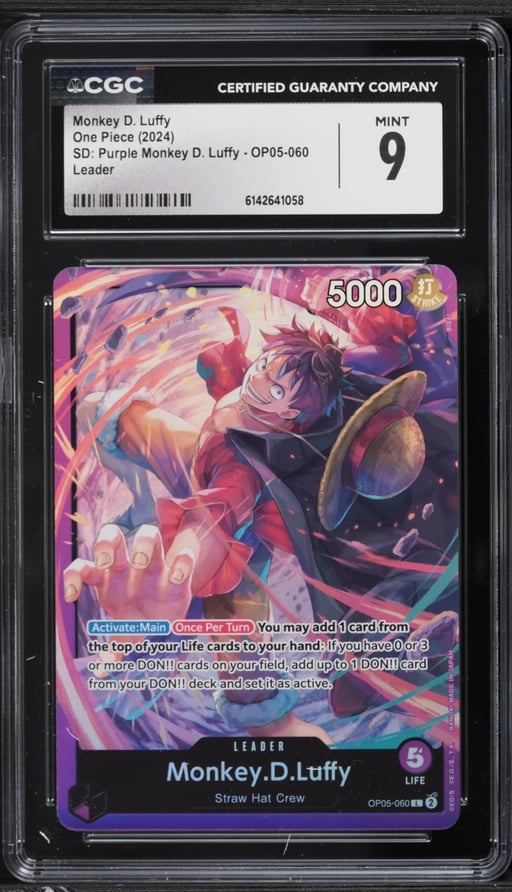 2024 One Piece Japanese Starter Deck Purple Leader Monkey D. Luffy #OP05-060 CGC 9 MINT