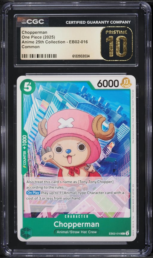 2025 One Piece Anime 25th Collection Chopperman #EB02-016 CGC 10 PRISTINE