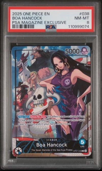 2025 ONE PIECE PROMOS 038 BOA HANCOCK PSA MAGAZINE EXCLUSIVE PSA 8
