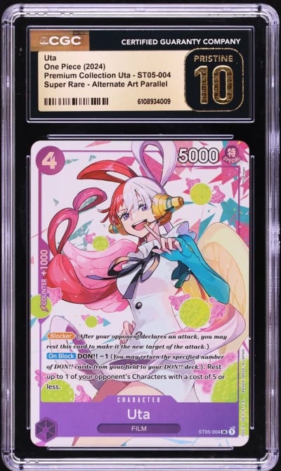 2024 One Piece Premium Collection Alt Art SR Uta #ST05-004 CGC 10 PRISTINE