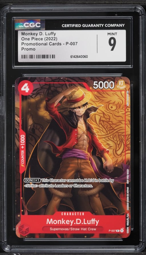 2022 One Piece Promo Monkey D. Luffy #P-007 CGC 9 MINT