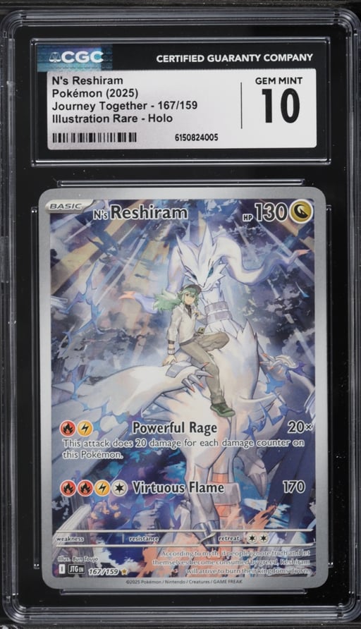 2025 Pokemon Scarlet & Violet Journey Together IR N's Reshiram #167 CGC 10 GEM MINT