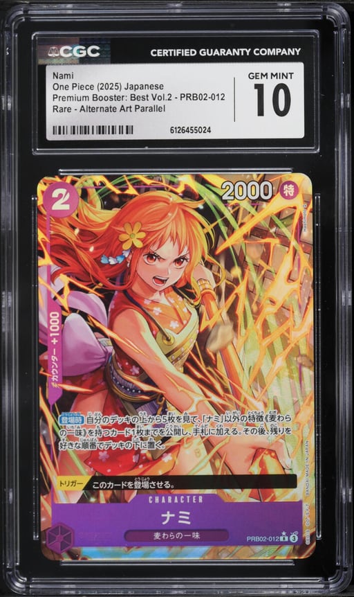 2025 One Piece Japanese Premium Booster Best Volume 2 Alt Art Nami #PRB02-012 CGC 10 GEM MINT