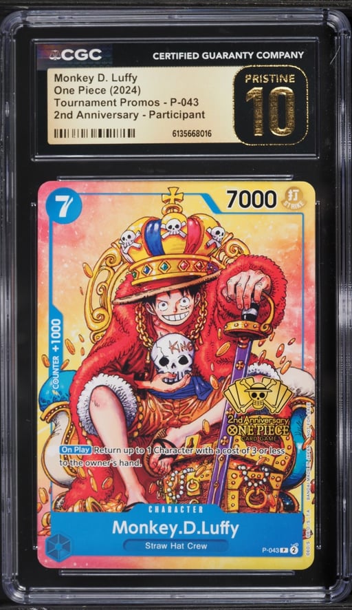 2024 One Piece Promo 2nd Anniversary Participation Monkey D. Luffy #P-043 CGC 10 PRISTINE