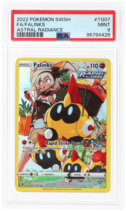 2022 Pokemon Sword and Shield Astral Radiance Trainer Gallery Character Rare Falinks #TG07 PSA 9