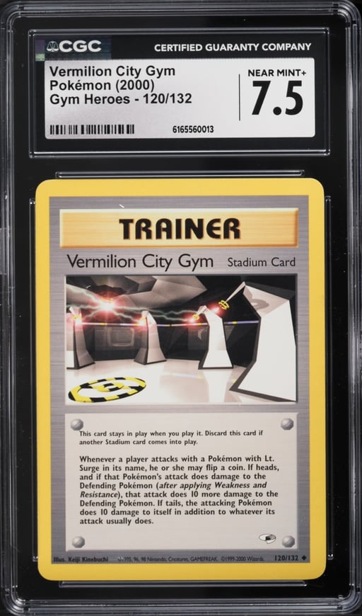 2000 Pokemon Gym Heroes Vermilion City Gym #120 CGC 7.5 NRMT+