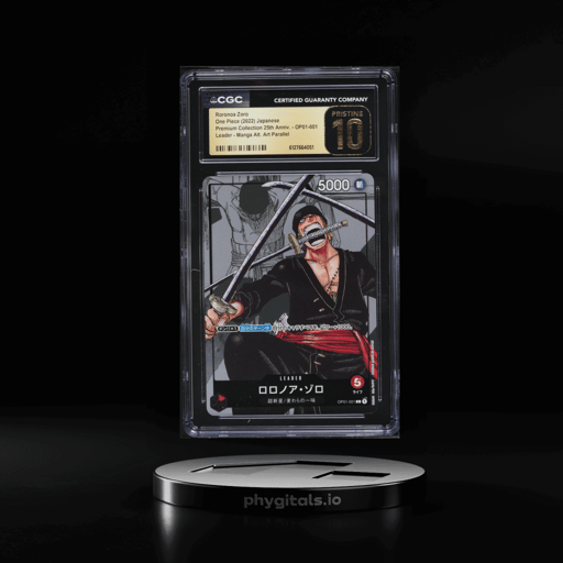 2022 One Piece Japanese Premium 25th Manga Art Roronoa Zoro L #OP01-001 CGC 10 PRISTINE