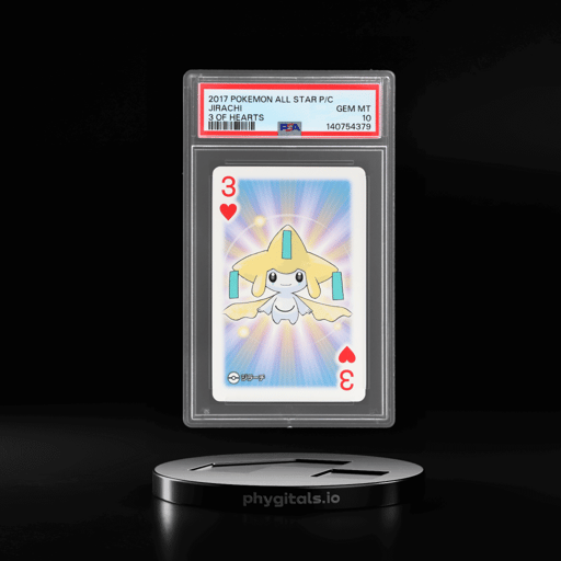 2017 Pokemon All Star Playing Cards Three of Hearts Jirachi PSA 10