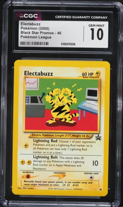 2000 Pokemon League Promo Electabuzz #46 CGC 10 GEM MINT
