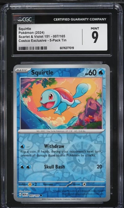 2023 Pokemon Scarlet & Violet 151 Costco Exclusive Squirtle #7 CGC 9 MINT