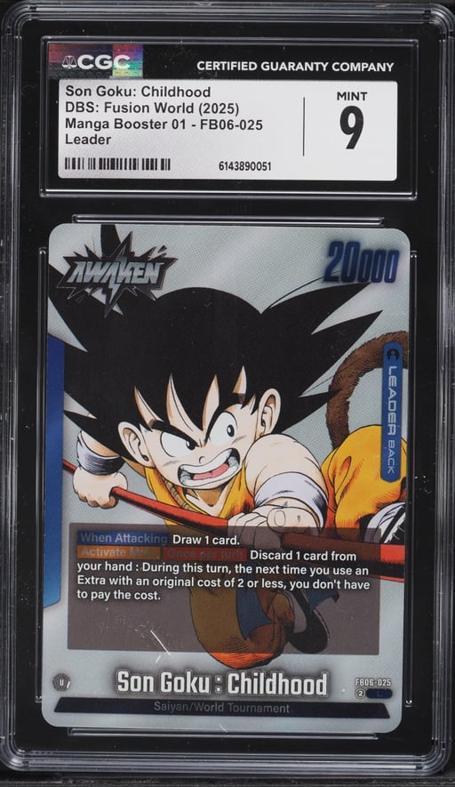 2025 Dragon Ball Super Fusion World Manga 01 Leader Son Goku Childhood #FB06-025 CGC 9 MINT
