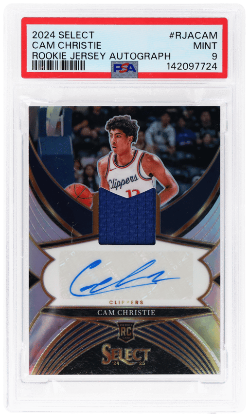2024 Panini Select Rookie Jersey Autograph Cam Christie #RJACAM 153/199 PSA 9