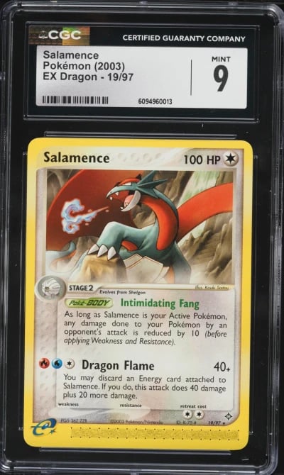 2003 Pokemon EX Dragon Salamence #19 CGC 9 MINT