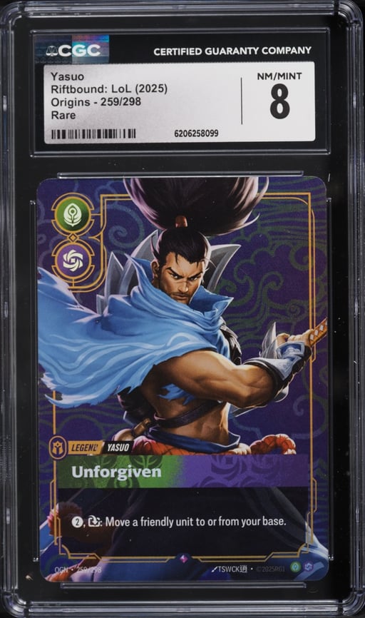 2025 Riftbound League Of Legends LoL Origins Yasuo #259 CGC 8 NM-MT