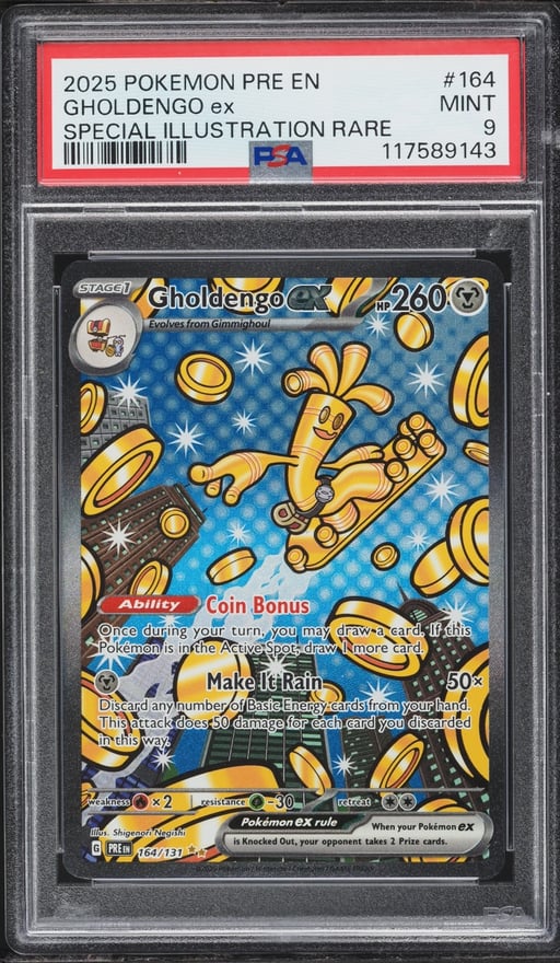 2025 Pokemon Scarlet & Violet Prismatic Evolutions SIR Gholdengo Ex #164 PSA 9 MINT