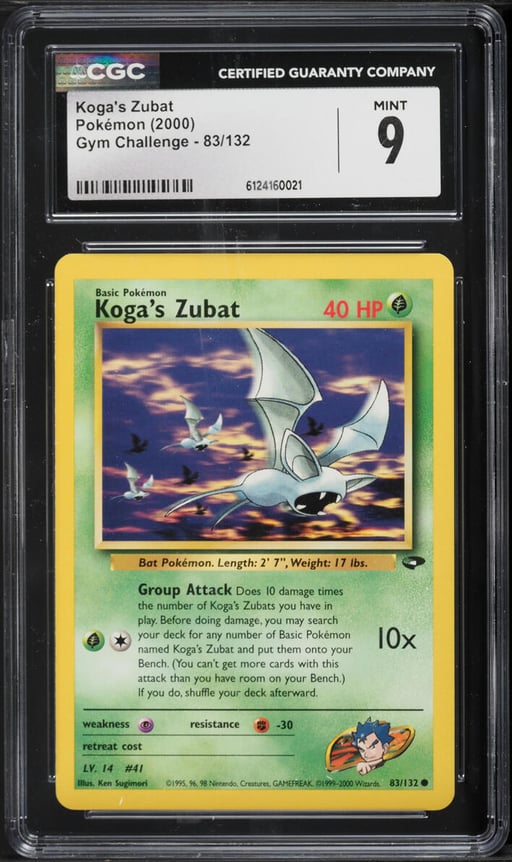 2000 Pokemon Gym Challenge Koga's Zubat #83 CGC 9 MINT