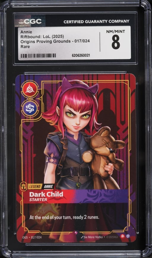 2025 Riftbound League Of Legends LoL Origins Proving Grounds Annie #17 CGC 8 NM-MT