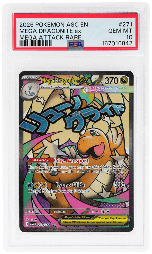 2026 Pokemon Ascended Heroes Mega Attack Rare Mega Dragonite Ex #271 PSA 10