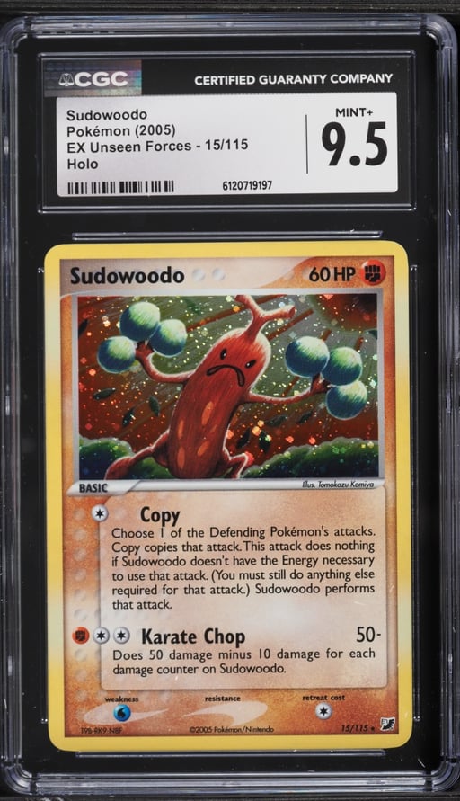 2005 Pokemon EX Unseen Forces Holo Sudowoodo #15 CGC 9.5 MINT+