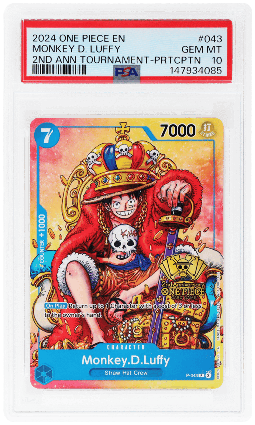 2024 One Piece Tournament Promo 2nd Anniversary Participant Monkey D. Luffy #P-043 PSA 10