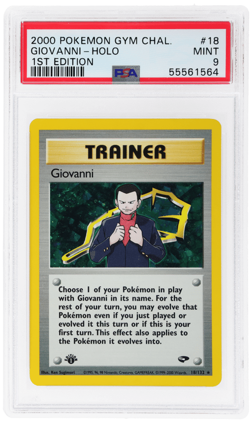 2000 Pokemon Gym Challenge 1st Edition Holo Giovanni #18 PSA 9