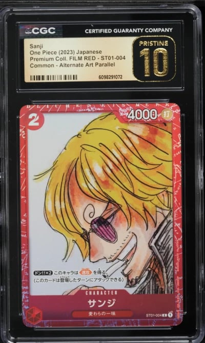 2023 One Piece Japanese Premium Film Red Alt Art Sanji #ST01-004 CGC 10 PRISTINE