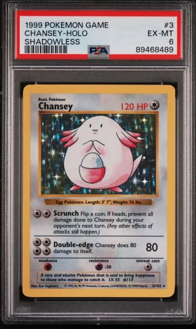 1999 POKEMON BASE SET SHADOWLESS