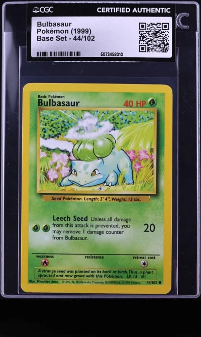 1999 Pokemon Base Set Bulbasaur 