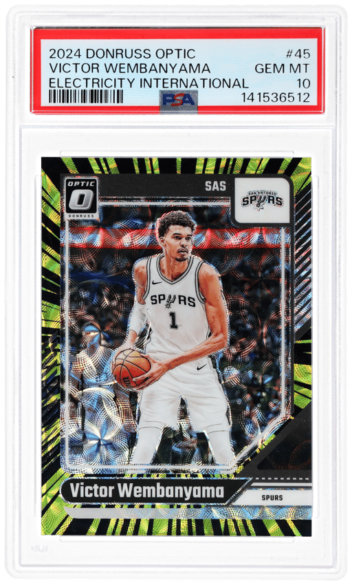 2024 Panini Donruss Optic Electricity International Victor Wembanyama #45 PSA 10