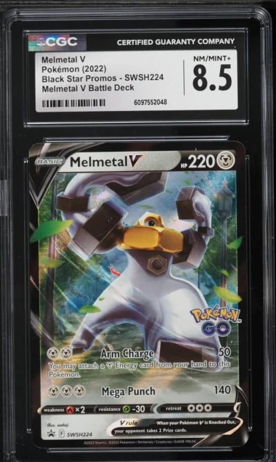 2022 Pokemon Sword & Shield Promo GO Battle Deck Holo Melmetal V #SWSH224 CGC 8.5 NM-MT+